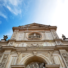 Image showing column old architecture in italy europe milan religion       and