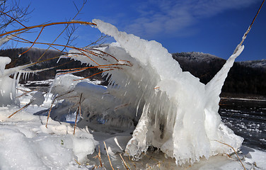 Image showing Fantastic landscape; nice white ice form