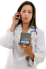 Image showing Medical doctor telephone advice