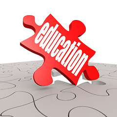 Image showing Education word with puzzle background