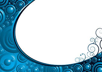 Image showing blue bubble floral