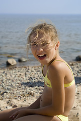 Image showing Girl on the beach