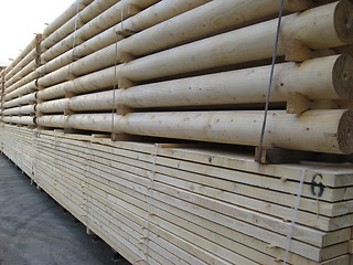 Image showing Kiln dried boards and poles.