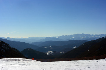 Image showing Look over mountains