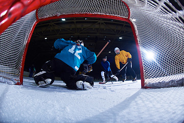 Image showing ice hockey goalkeeper