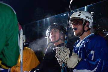 Image showing ice hockey player portrait