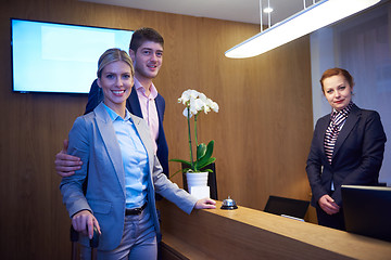 Image showing Couple on a business trip