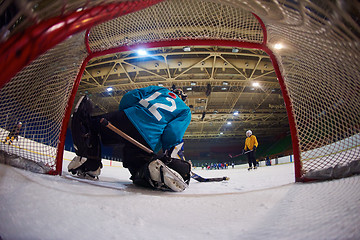 Image showing ice hockey goalkeeper