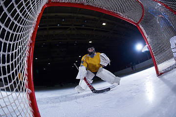 Image showing ice hockey goalkeeper