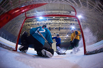 Image showing ice hockey goalkeeper