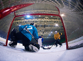 Image showing ice hockey goalkeeper