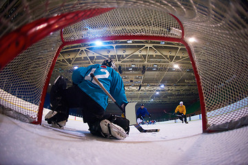 Image showing ice hockey goalkeeper