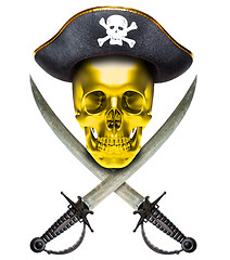 Image showing Jolly Roger gold