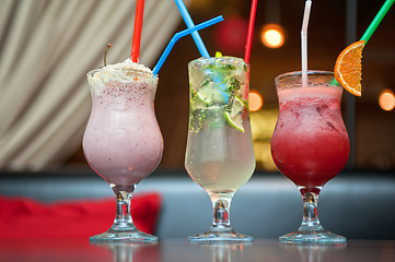 Image showing three healthy nonalcoholic cocktails