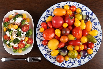 Image showing Tomatoes and salad.