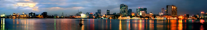 Image showing saigon night (panorama)