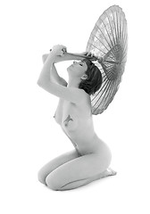 Image showing monochrome umbrella pin-up #2