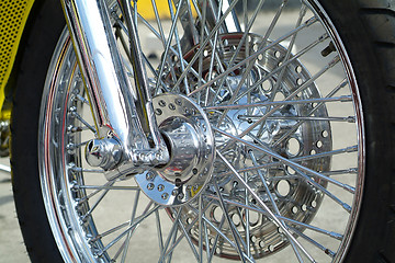 Image showing Motorbike wheel