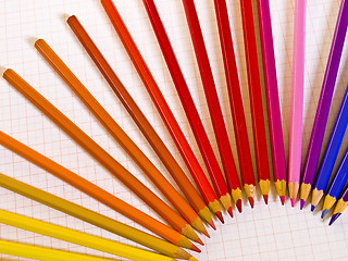 Image showing Rainbow pencils