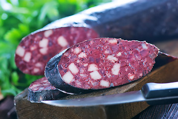 Image showing homemade blood sausage