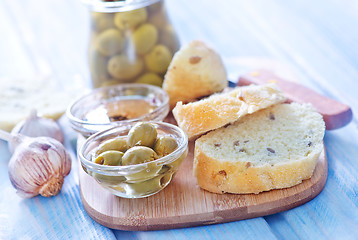 Image showing bread with olive