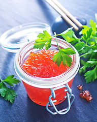 Image showing red salmon caviar