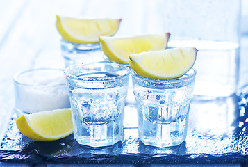 Image showing tequilla with limes