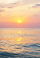 Image showing Sea at sunset