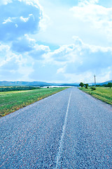 Image showing Road and blue sky