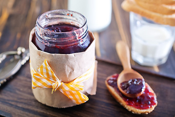 Image showing jam in glass jar 