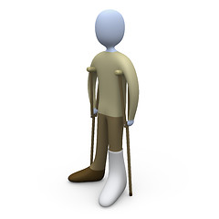 Image showing Person With Broken Foot