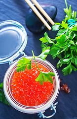 Image showing red salmon caviar