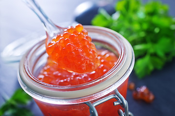 Image showing red salmon caviar