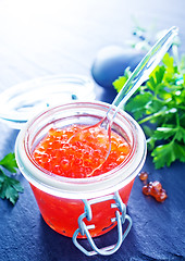 Image showing red salmon caviar