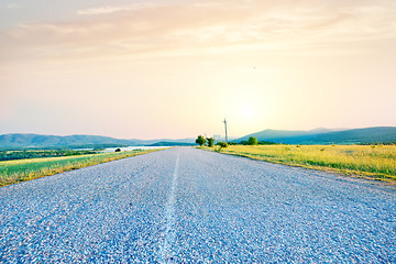 Image showing Road and blue sky