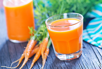 Image showing fresh carrot juice