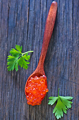 Image showing red salmon caviar