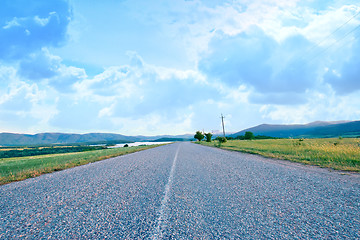 Image showing Road and blue sky