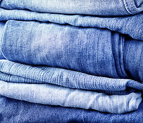 Image showing stack of jeans