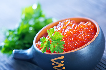 Image showing red salmon caviar