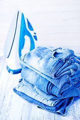 Image showing stack of jeans