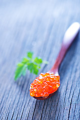 Image showing red salmon caviar