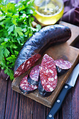 Image showing homemade blood sausage