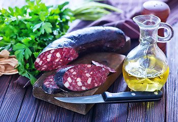 Image showing homemade blood sausage