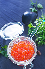 Image showing red salmon caviar