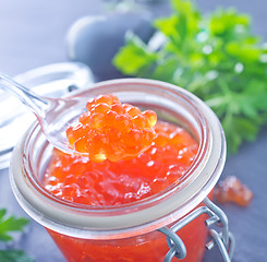 Image showing red salmon caviar