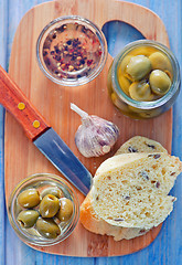 Image showing bread with olive