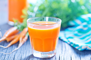 Image showing fresh carrot juice