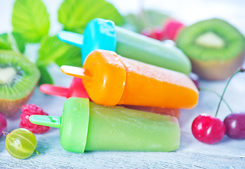 Image showing fruit ice cream