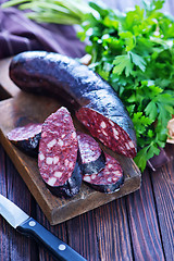 Image showing homemade blood sausage